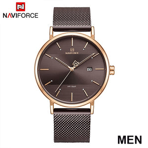 Couple watch NAVIFORCE Men Casual Dress Luxury Women Quartz Wristwatch Clock For Male Female waterproof Sport Lovers Watch 2019