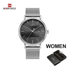 Load image into Gallery viewer, Couple watch NAVIFORCE Men Casual Dress Luxury Women Quartz Wristwatch Clock For Male Female waterproof Sport Lovers Watch 2019