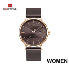 Load image into Gallery viewer, Couple watch NAVIFORCE Men Casual Dress Luxury Women Quartz Wristwatch Clock For Male Female waterproof Sport Lovers Watch 2019