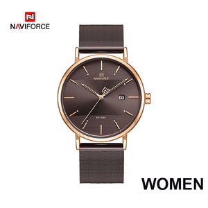 Couple watch NAVIFORCE Men Casual Dress Luxury Women Quartz Wristwatch Clock For Male Female waterproof Sport Lovers Watch 2019