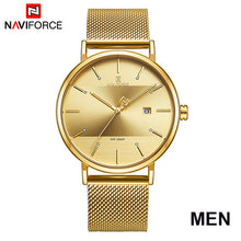 Load image into Gallery viewer, Couple watch NAVIFORCE Men Casual Dress Luxury Women Quartz Wristwatch Clock For Male Female waterproof Sport Lovers Watch 2019