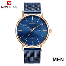 Load image into Gallery viewer, Couple watch NAVIFORCE Men Casual Dress Luxury Women Quartz Wristwatch Clock For Male Female waterproof Sport Lovers Watch 2019