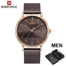 Load image into Gallery viewer, Couple watch NAVIFORCE Men Casual Dress Luxury Women Quartz Wristwatch Clock For Male Female waterproof Sport Lovers Watch 2019