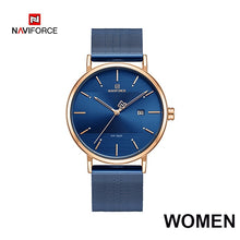 Load image into Gallery viewer, Couple watch NAVIFORCE Men Casual Dress Luxury Women Quartz Wristwatch Clock For Male Female waterproof Sport Lovers Watch 2019