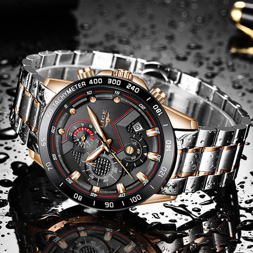 Relogio Masculino 2019 New Watches Men Luxury Brand LIGE Chronograph Men Sports Watches Waterproof Full Steel Quartz Men's Watch