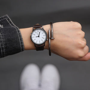 Couple Watches 2019 New Fashion Leather Lover's Watches Simple Couple Watch Gifts  for Men Women Clock Pareja Pair watch