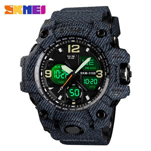 SKMEI New Fashion men sports watches led in Sports Watches quartz wristwatches  Digital Clock Man Military Waterproof Watch 1155