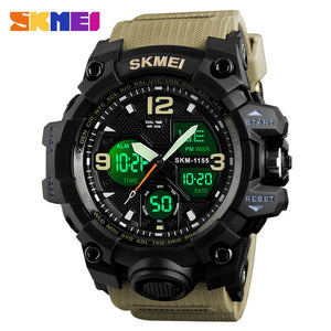 SKMEI New Fashion men sports watches led in Sports Watches quartz wristwatches  Digital Clock Man Military Waterproof Watch 1155