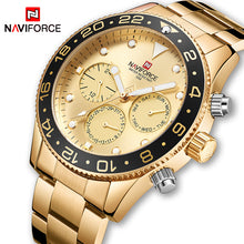 Load image into Gallery viewer, NAVIFORCE Top Luxury Brand Men Sports Watches Men&#39;s Quartz 24 Hours Date Clock Man Fashion Casual Gold Waterproof Wirst Watch