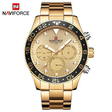 Load image into Gallery viewer, NAVIFORCE Top Luxury Brand Men Sports Watches Men&#39;s Quartz 24 Hours Date Clock Man Fashion Casual Gold Waterproof Wirst Watch