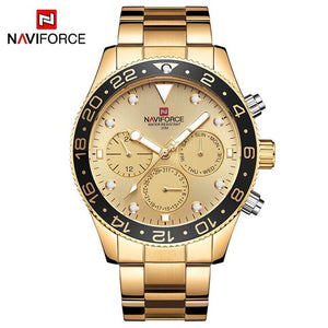 NAVIFORCE Top Luxury Brand Men Sports Watches Men's Quartz 24 Hours Date Clock Man Fashion Casual Gold Waterproof Wirst Watch