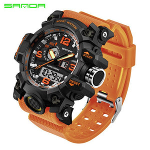 G Style SANDA Sports Men's Watches Top Brand Luxury Military Shock Resist LED Digital Watches Male Clock Relogio Masculino 2018