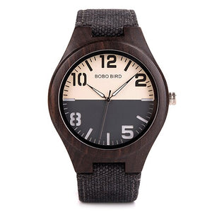 Couple Watch Men Wooden Quartz  Watches Ladies Male Bamboo relogio feminino erkek kol saati Big dial Fabric strap in Gifts box