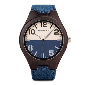 Couple Watch Men Wooden Quartz  Watches Ladies Male Bamboo relogio feminino erkek kol saati Big dial Fabric strap in Gifts box