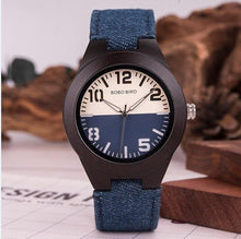 Load image into Gallery viewer, Couple Watch Men Wooden Quartz  Watches Ladies Male Bamboo relogio feminino erkek kol saati Big dial Fabric strap in Gifts box