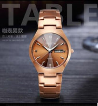 Load image into Gallery viewer, 2018 WLISTH Top Brand Men Watch Tungsten Steel Lovers Rose Women Couple Chinese-English Calendar Quartz Clock Waterproof Watches