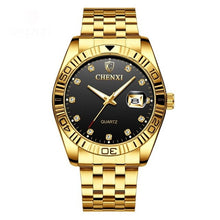 Load image into Gallery viewer, CHENXI Brand Couple Watches Quartz Lovers Wristwatches For Men &amp; Women Gold Luxury Stainless Steel Watch Calendar Reloj Hombre