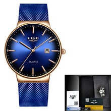 Load image into Gallery viewer, LIGE Sports Date Mens Watches Top Brand Luxury Waterproof Fashion Cool Watch Men Ultra Thin Dial Quartz Watch Relogio Masculino