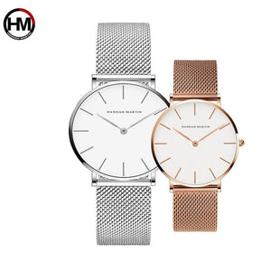 Couple Watches Dropship Simple 1 set Watch Casual Fashion Steel Mesh Steel Waterproof Luxury Brand Sport Watch Relogio Masculino