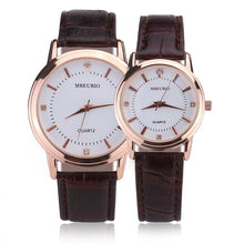 Load image into Gallery viewer, Leather Lover&#39;s Watches Simple Elegant 12 Roman Numerals Black Waterproof Couple Watch Gifts for Men Women Clock Pareja Pair