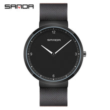 Load image into Gallery viewer, SANDA Mesh Steel Lover&#39;s Watch Fashion Men and Women Watches Top Brand Luxury Ultra Thin Dial Couple Watch relogio masculino