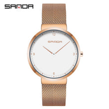 Load image into Gallery viewer, SANDA Mesh Steel Lover&#39;s Watch Fashion Men and Women Watches Top Brand Luxury Ultra Thin Dial Couple Watch relogio masculino