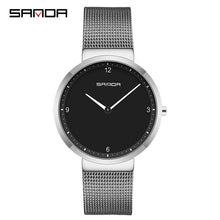 Load image into Gallery viewer, SANDA Mesh Steel Lover&#39;s Watch Fashion Men and Women Watches Top Brand Luxury Ultra Thin Dial Couple Watch relogio masculino