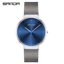 Load image into Gallery viewer, SANDA Mesh Steel Lover&#39;s Watch Fashion Men and Women Watches Top Brand Luxury Ultra Thin Dial Couple Watch relogio masculino