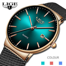 Load image into Gallery viewer, LIGE Sports Date Mens Watches Top Brand Luxury Waterproof Fashion Cool Watch Men Ultra Thin Dial Quartz Watch Relogio Masculino